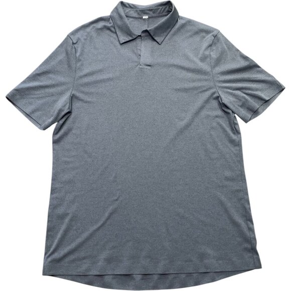 Lululemon Men's Grey Capacity Short Sleeve Polo Shirt XL - Picture 2 of 5